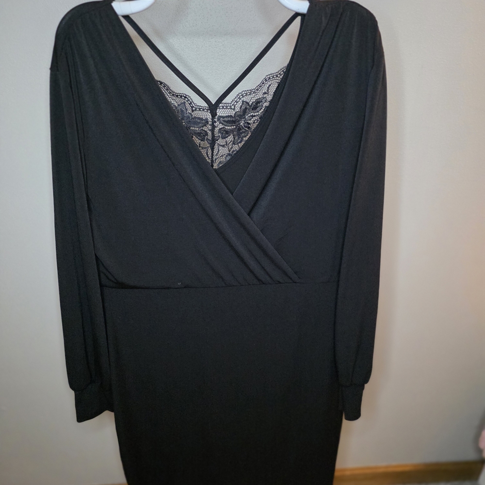 Maurices Black Lace Detail Mini Dress